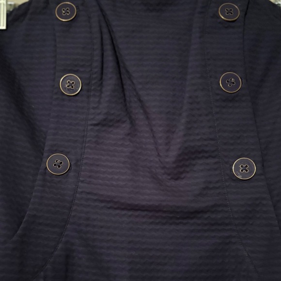 NWT! Lilly Pulitzer Vanna Dress Bright Navy Nautical Button Strapless Sz 6‎ - Picture 3 of 4